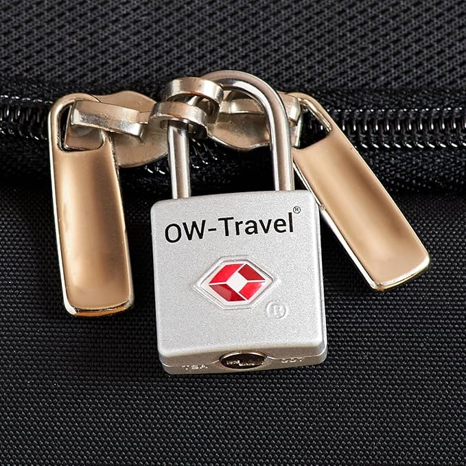 ✅ TSA Key Padlock - Heavy Duty Lock - Travel Sentry Approved for Suitcases, Luggage, Gym Lockers and Tool Boxes - One-Wear, OW-Travel