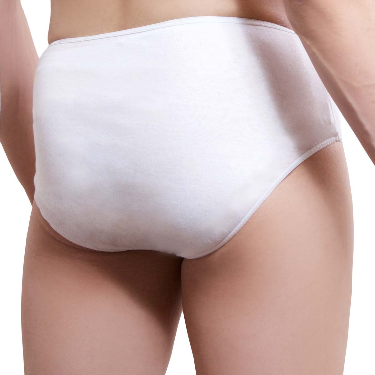 JUSTBRAND Disposable Panties for Women, Men, Bikini Panties, One Time Use  Underwear for Travel, Spa, Waxing, Pink, White, Blue (White Single Layer,  120), White Single Layer, One size : : Health