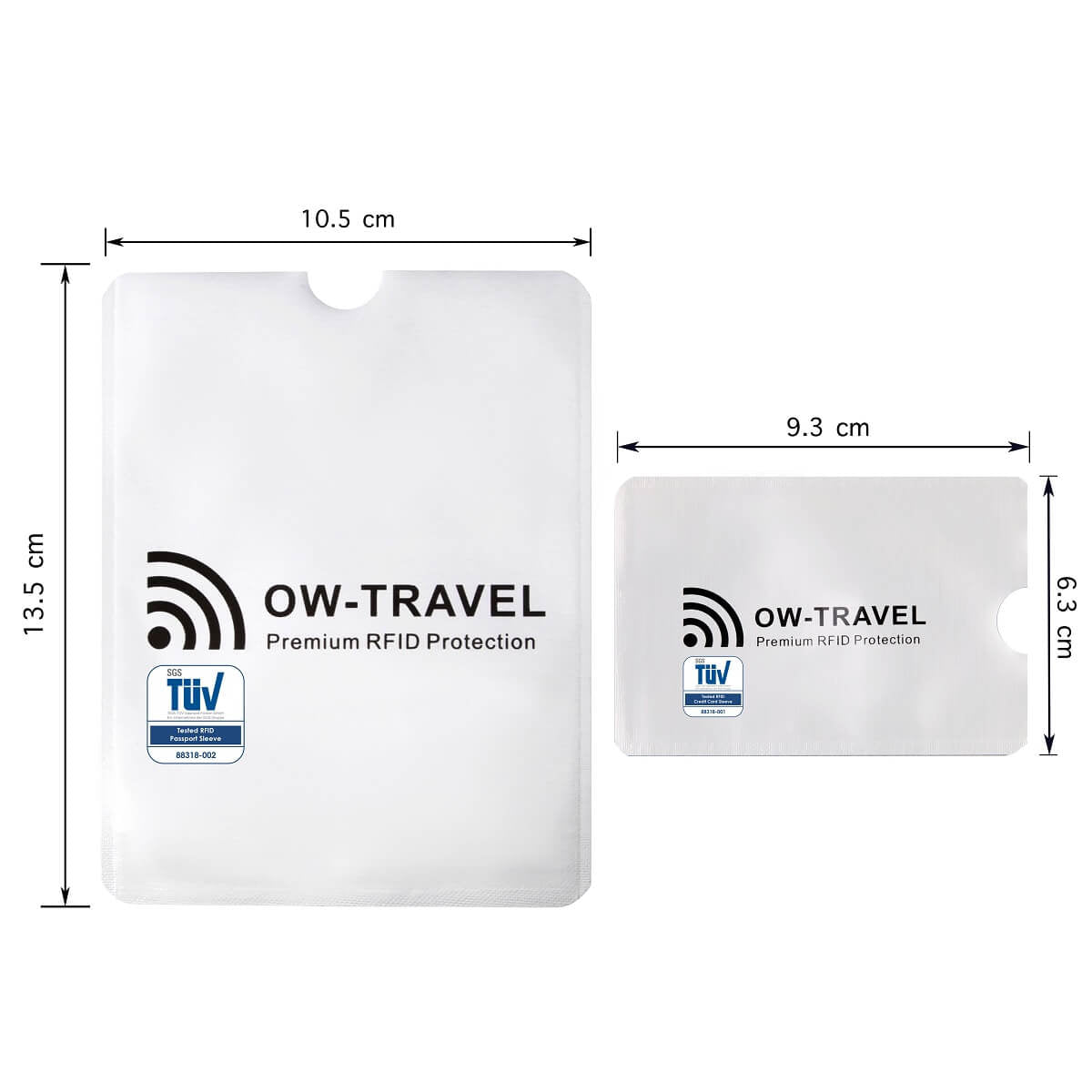 ✅ TÜV APPROVED RFID & NFC Blocking Credit Card Wallet+ Passport Protector Sleeves - Identity Theft Protection for Contactless Cards - One-Wear