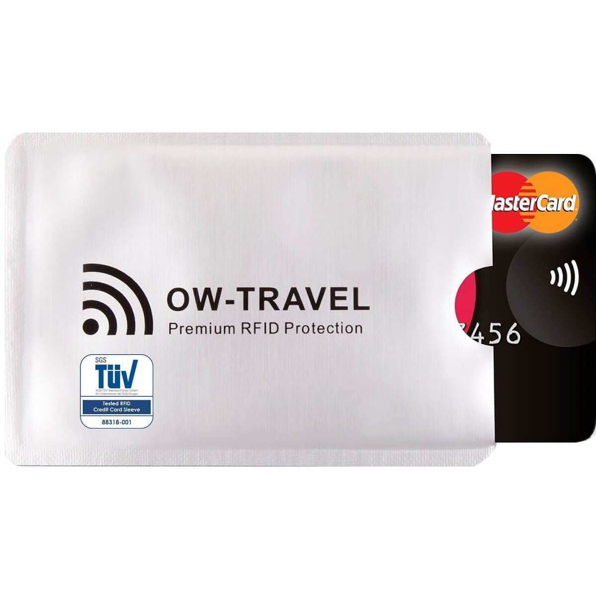 ✅ TÜV APPROVED RFID & NFC Blocking Credit Card Wallet+ Passport Protector Sleeves - Identity Theft Protection for Contactless Cards - One-Wear