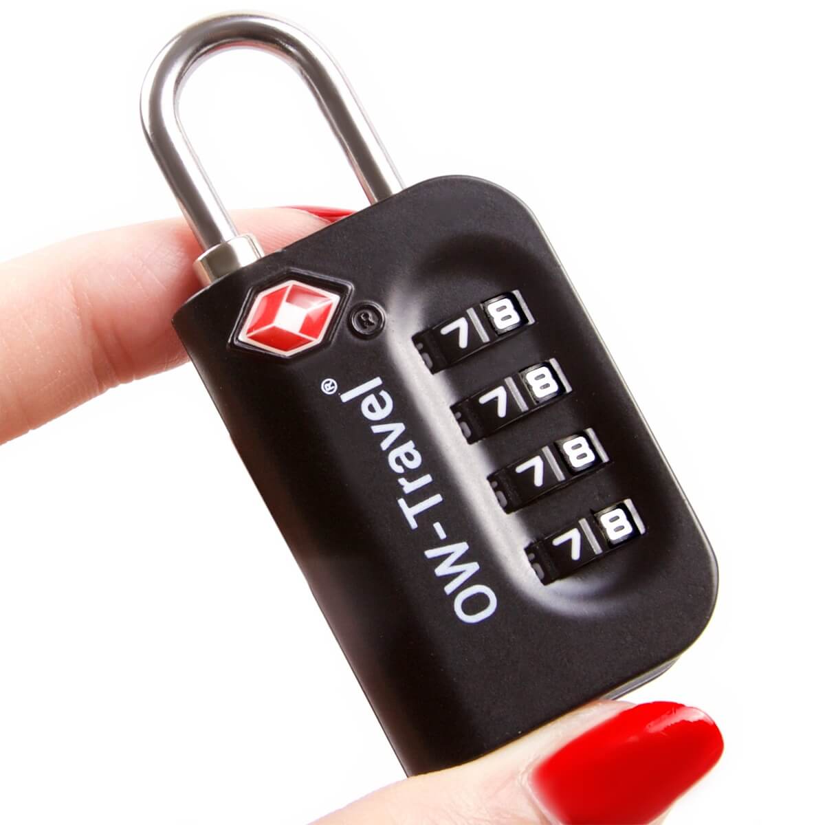 ✅ 4 Dial TSA Combination Padlock - Travel Sentry Approved Heavy Duty Lock for Suitcases, Luggage, Gym Lockers and Tool Boxes - One-Wear