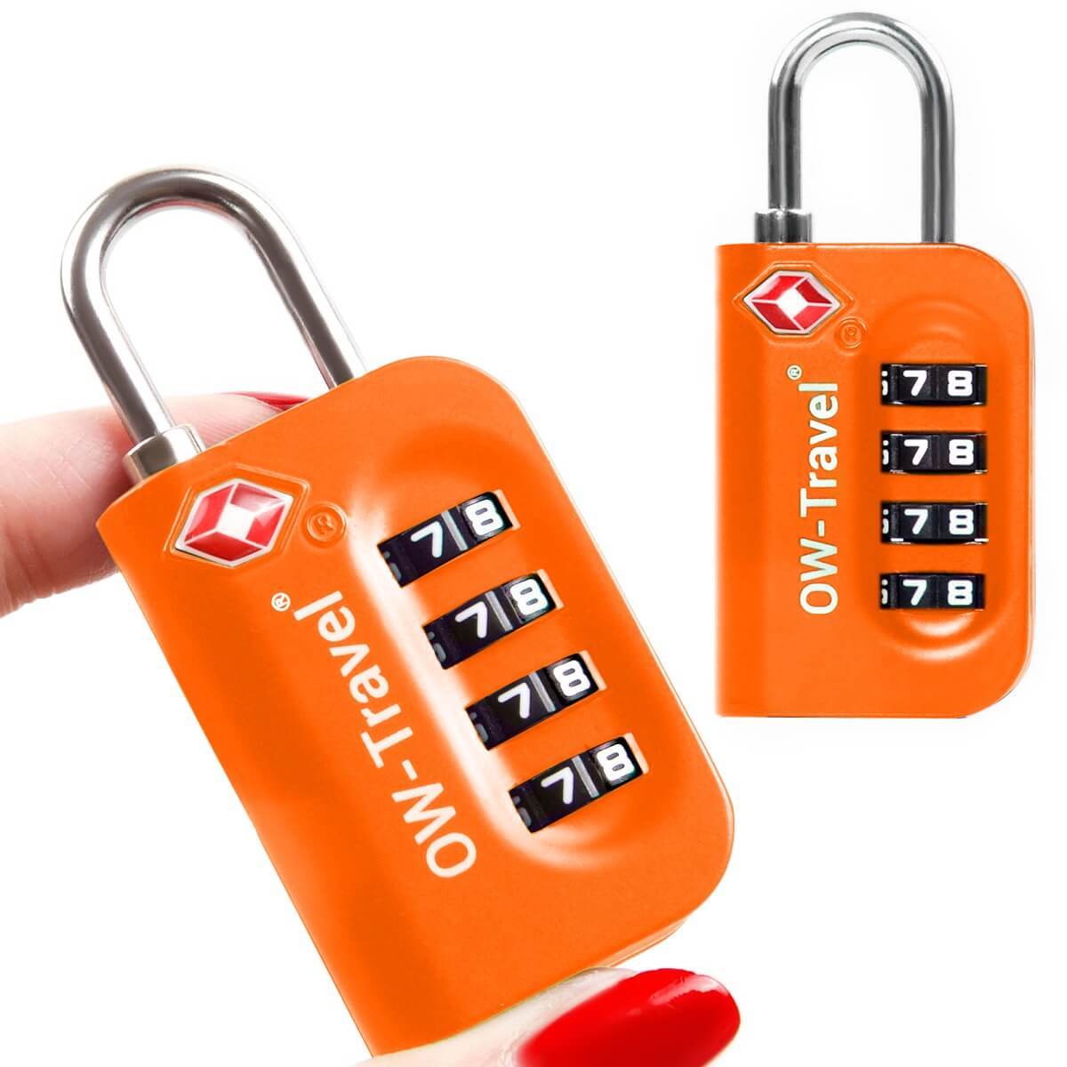 ✅ 4 Dial TSA Combination Padlock - Travel Sentry Approved Heavy Duty Lock for Suitcases, Luggage, Gym Lockers and Tool Boxes - One-Wear