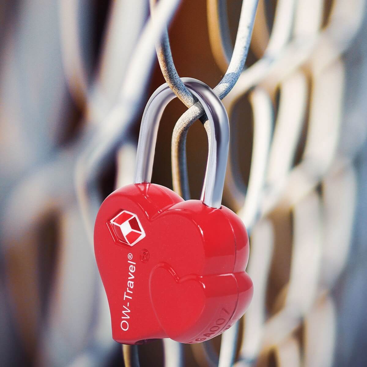✅ TSA Key Padlock Heart Shaped - Heavy Duty Lock - Travel Sentry Approved for Suitcases, Luggage, Gym Lockers and Tool Boxes - One-Wear