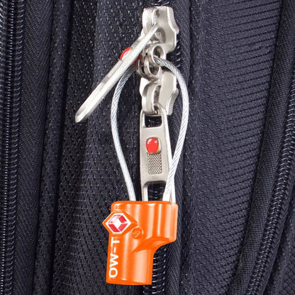✅ TSA Key Cable Padlock - Heavy Duty Travel Sentry Approved Lock for Suitcases, Luggage, Gym Lockers and Tool Boxes - One-Wear