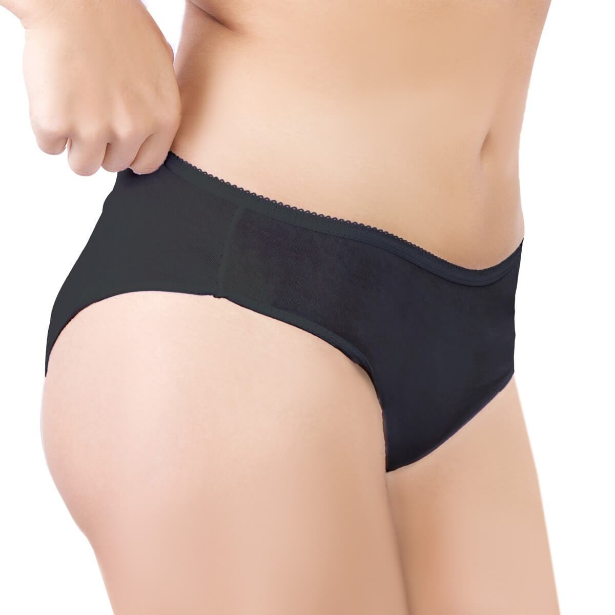 Disposable black cotton knickers pants briefs for hospital